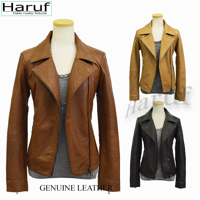 レザーダブルライダース レディース m0484br3col