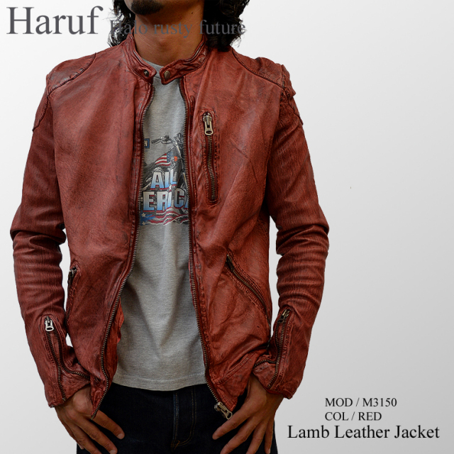 レザージャケット 本革 m3150mod-red-2