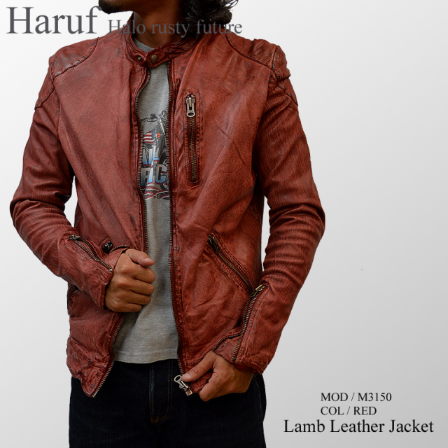 レザージャケット 本革 m3150mod-red-3