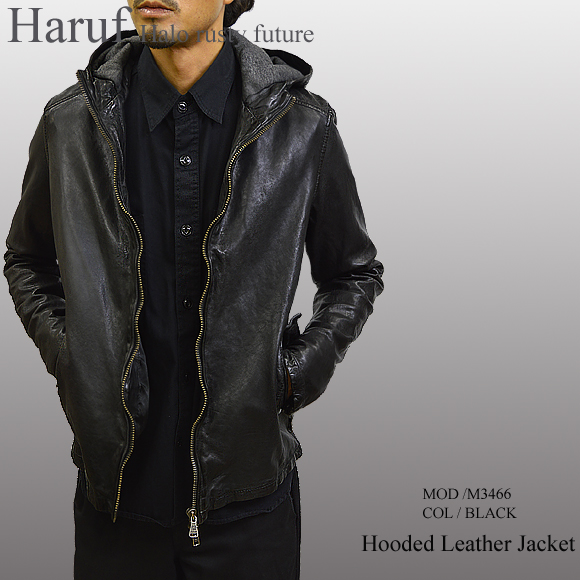 革ジャン フード m3466bkmod