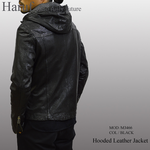 革ジャン フード m3466bkmodback