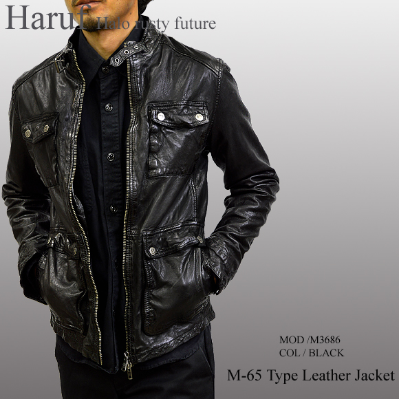M65 革ジャン m3686bkmod