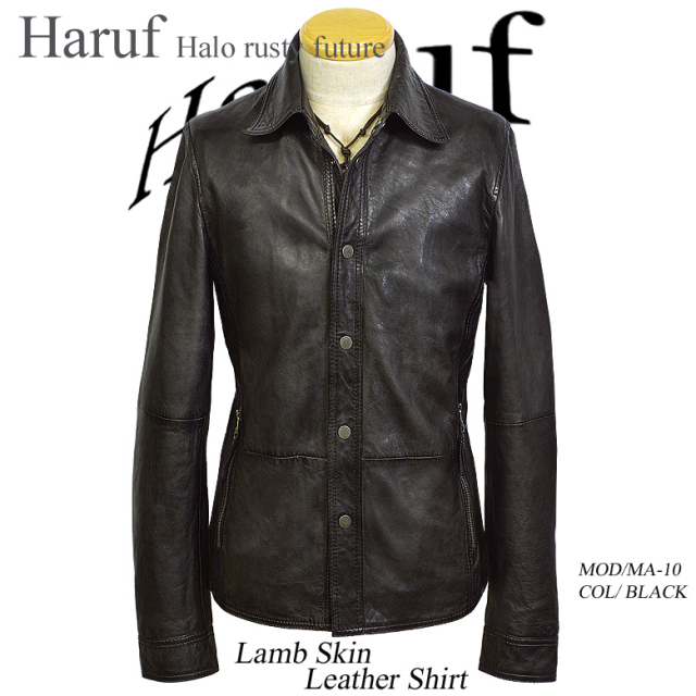 レザージャケット 革ジャン メンズ 本革 ラムレザー シャツジャケット  