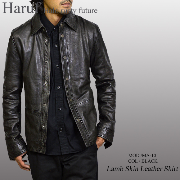 A.S.M 本革日本 レザーシャツ レザージャケット ライダース　レザーGジャン レザージャケット メンズ ライダース 本革 レザージャケット G