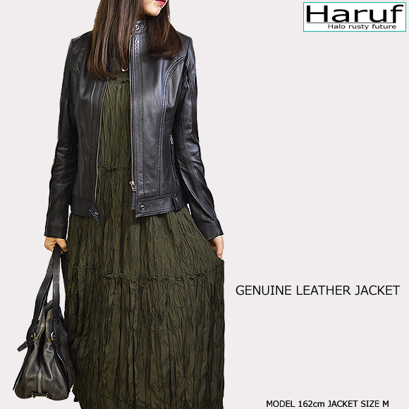 レザージャケット レディース 本革 marindabkmod1n