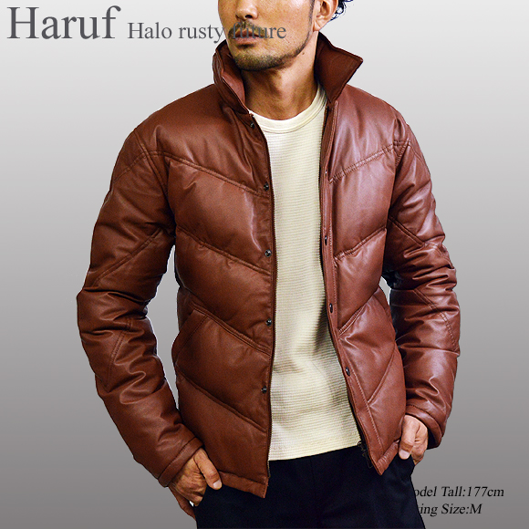 本革 ダウンジャケット メンズ mm07lcammod2