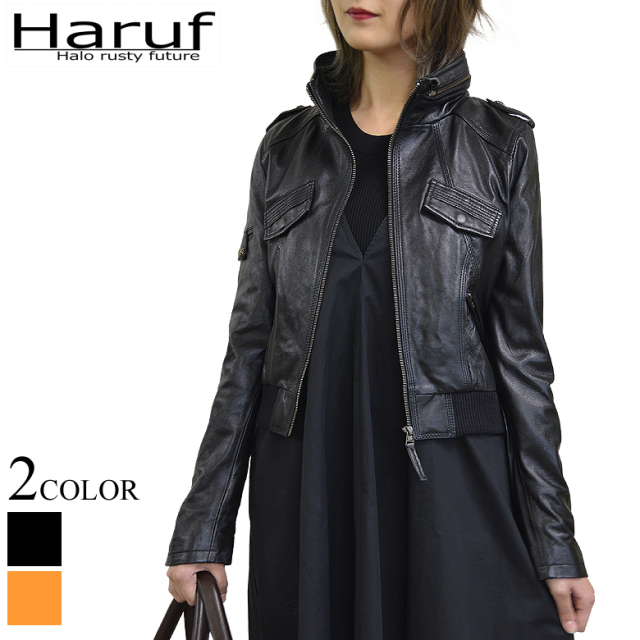 本革 レザージャケット レディース シングルライダース 革ジャン ショート丈 かわいい 春 秋冬 ブラック 黒 レディースアウター Pd069bk