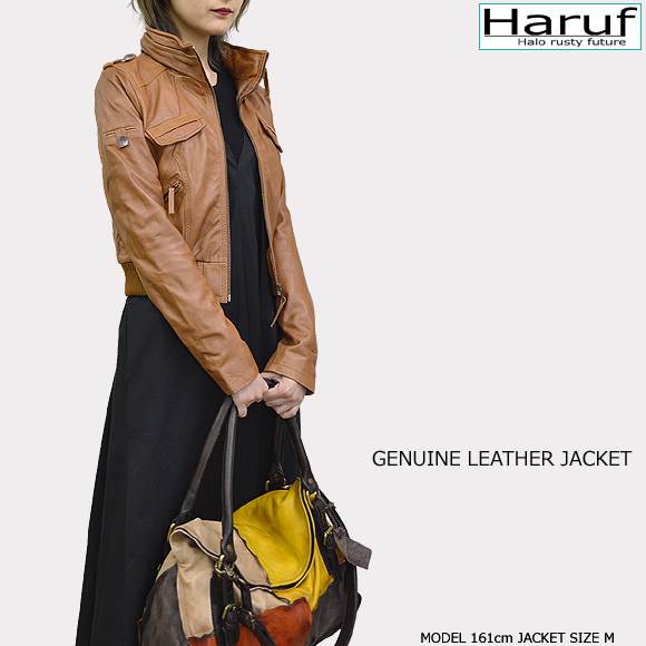 本革 ライダースジャケット レディース pd069cammod3