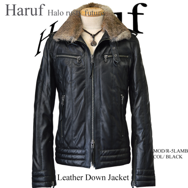 レザーダウンジャケット r5lambbkh