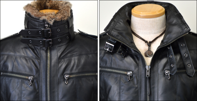 レザーダウンジャケット r5lambnbk2