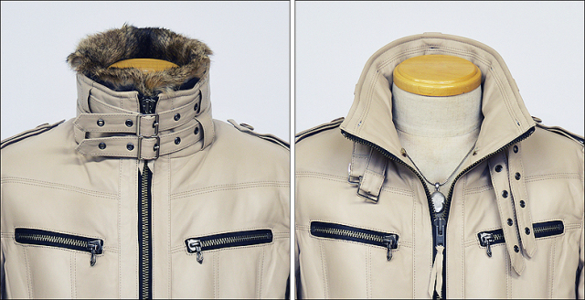 本革 ダウンジャケット シングルライダースジャケット レザー  