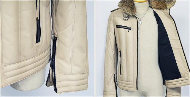 本革 ダウンジャケット シングルライダースジャケット レザー  