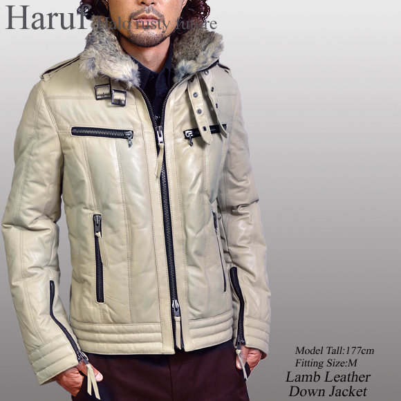 本革 ダウンジャケット メンズ r5livomod1