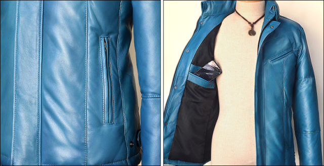 ダウンジャケット本革 rekiblu4