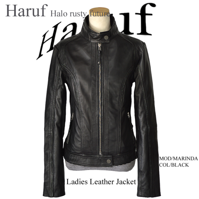 レザージャケット ライダースジャケット レディース ハルフ