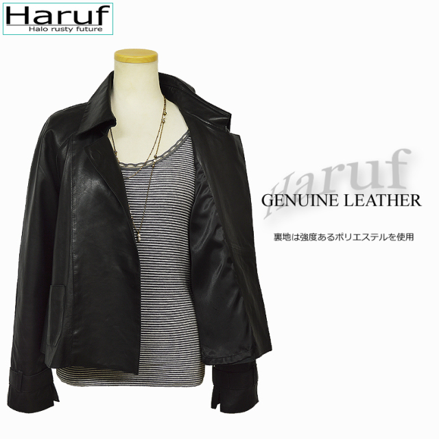 本革 ショートトレンチコート レディース stl01bks4