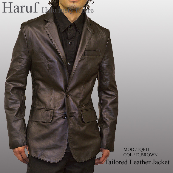 テーラードジャケット 本革 tqp11dbrmod1n