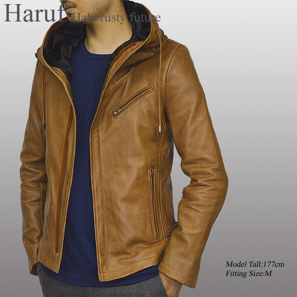 本革 レザージャケット フード メンズ tqp132cammod1