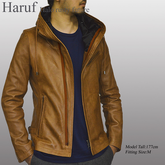 本革 レザージャケット フード メンズ tqp132cammod2