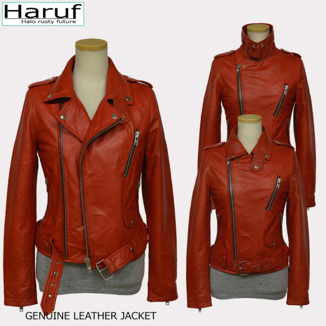 ダブルライダースジャケット レディース tqp3789redde1