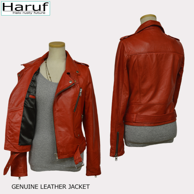 ダブルライダースジャケット レディース tqp3789redde3