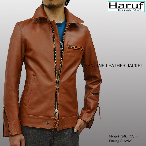 本革 シングルライダースジャケット メンズ uk2cammod1