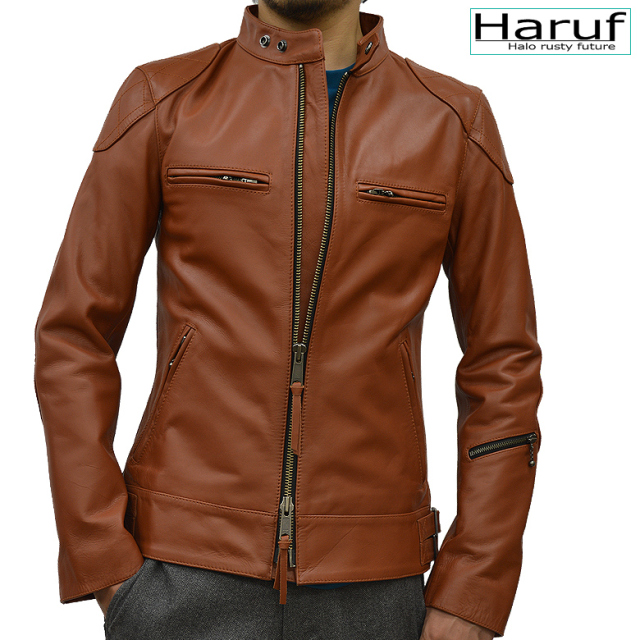 本革 シングルライダースジャケット メンズ uk3cam