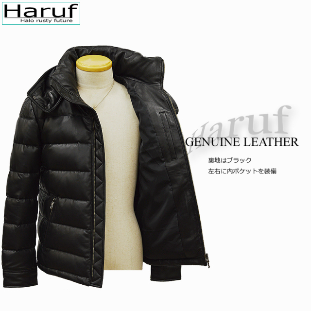 本革 ダウンコート メンズ us01bk7