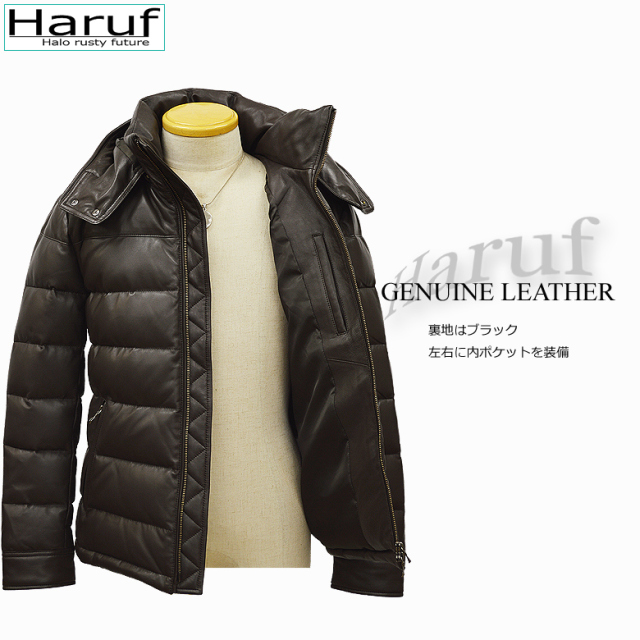 本革 ダウンコート メンズ us01dbr7
