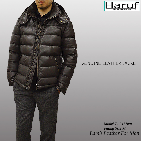 本革 ダウンコート メンズ us01dbrmod1