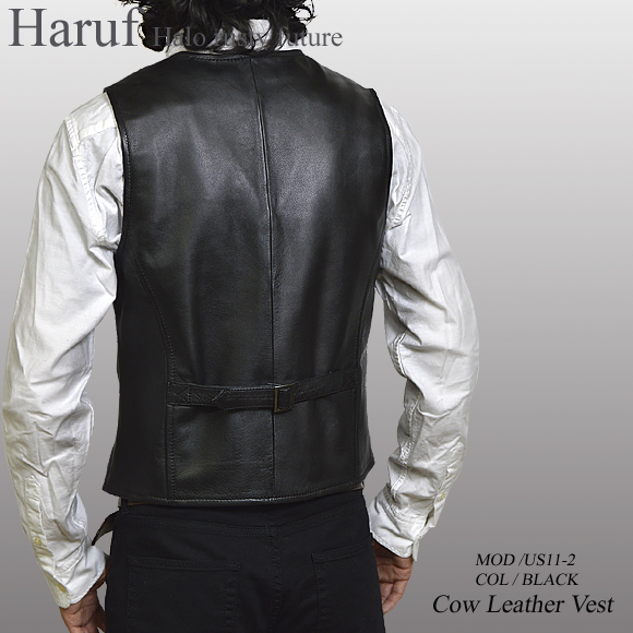 レザーベスト ブラック us112bkmod2