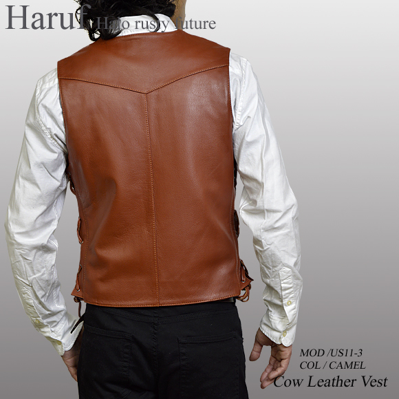 レザーベスト キャメル us113cammod2