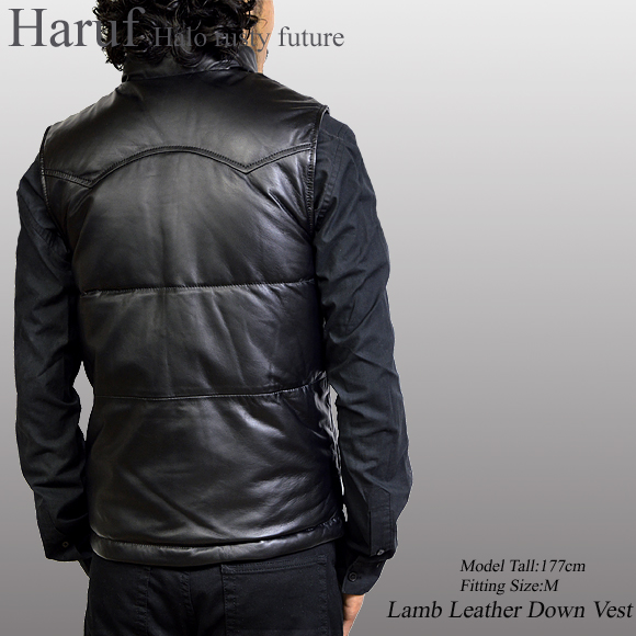 本革 ダウンベスト メンズ us115bkmod2