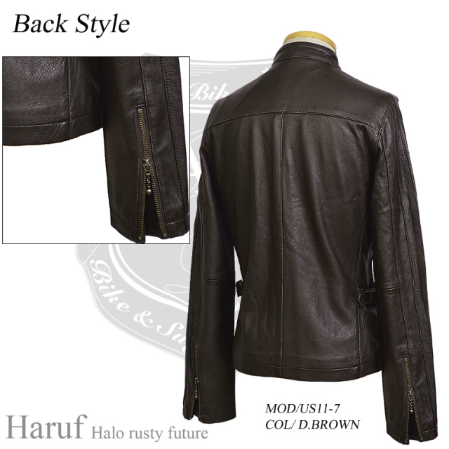 レザージャケット シングル us117dbrbacknew