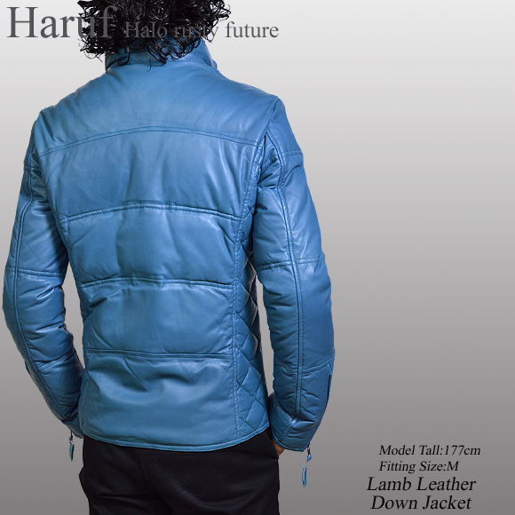 本革 ダウンジャケット us119blumod2