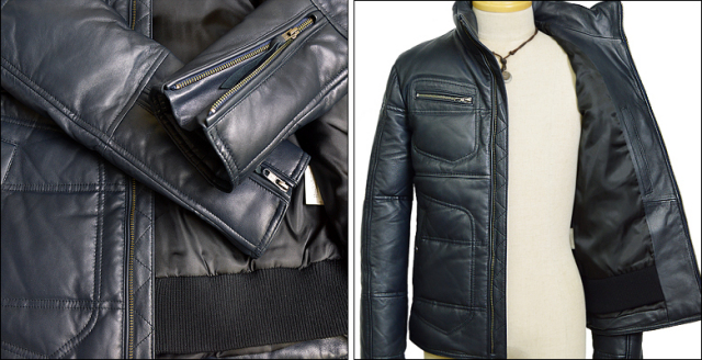 革ジャン ライダースジャケット 本革 レザージャケット ダウン
