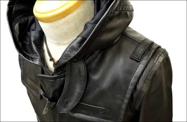 レザージャケット フード us144bk5