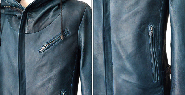 ライダースジャケット シングル usa132blu4