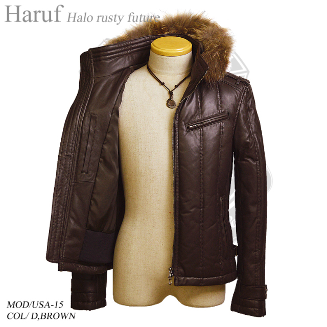 本革 ダウンジャケット メンズ usa15dbr7