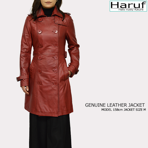 本革 レザーコート レディース vanessa3redmod2