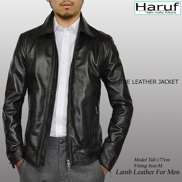 Haruf 本革 革ジャン レザージャケット シングルライダース