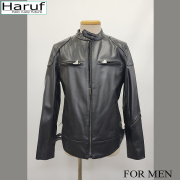 【超お得】【アウトレットセール】メンズ サンプルセール レザージャケット シングルライダース 本革 ホースレザー ブラック 3Lサイズ NO2977