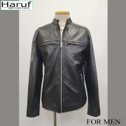 【超お得】【アウトレットセール】メンズ サンプルセール レザージャケット シングルライダース 本革 ラムレザー ブラック Lサイズ NO2979