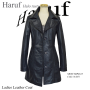 本革 チェスターコート レディース 4613nav