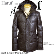 レザーダウンコート メンズ D4DBR看板