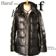 レザーダウンコート ld-1bk0