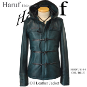 レザージャケット フード us144bluh