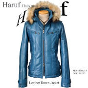 レザーダウンジャケット メンズ ファー付き｜Haruf ハルフ