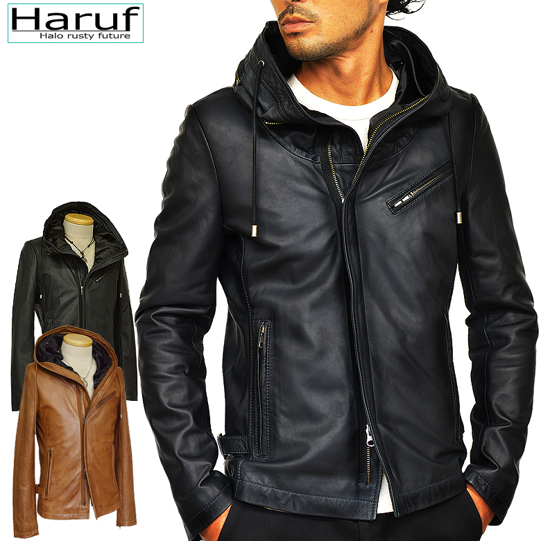 本革 レザージャケット フード メンズ tqpusa132nav