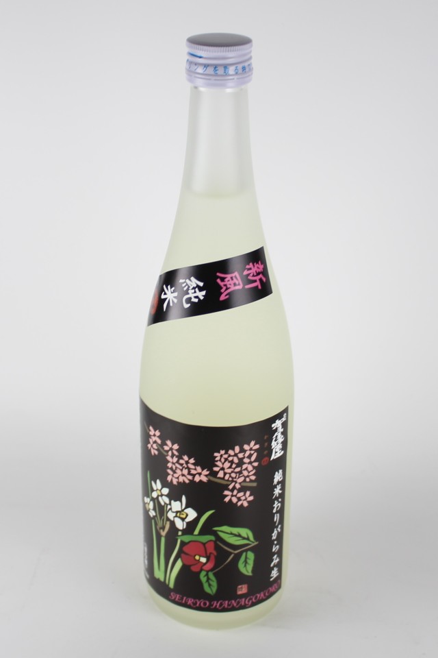 賀儀屋2019　新風純米　SEIRYO ＦLOWER　はなごころ　おりがらみ生原酒　720ml　【愛媛／成龍酒造】2018（平成30）醸造年度